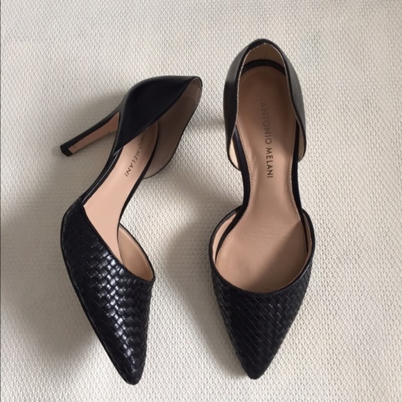 ANTONIO MELANI Shoes - ❤️ ANTONIO MELANI Black Basket Weave D'Orsay 3.5"